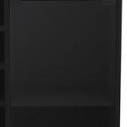 Black Rolling Bar Cart With Wine Storage