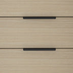 28" Brown And Black Three Drawer Dresser