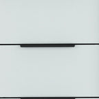 28" Brown And White Three Drawer Dresser