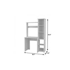 40" White Computer Desk