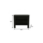 41" Ivory And Black Wood Kitchen Island With Storage