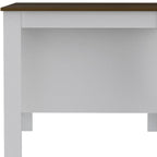 White and Brown 41" Kitchen Island With Storage
