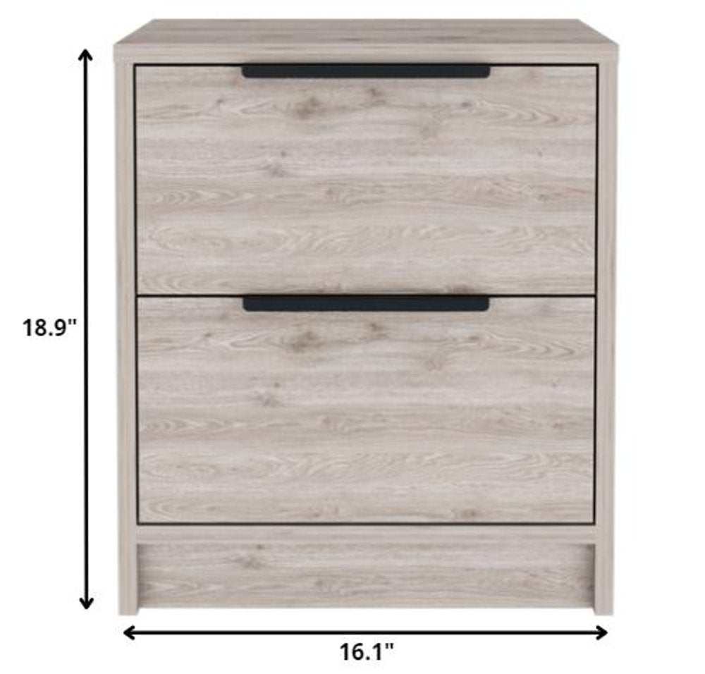 19" Wood One Drawer Nightstand