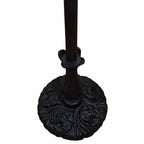 62" Brown And White Floor Lamp With White Glass Bowl Shade