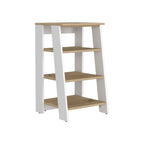 17" Oak And White Wood Freestanding Bathroom Vanity