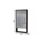 18" Black Wood Floating Double Door Bathroom Vanity And Medicine Cabinet With Mirror