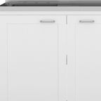 42" Black and White Wood Accent Cabinet Set With Four Doors