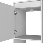 18" White Wood Freestanding Single Door Bathroom Vanity With Sink