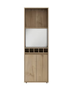 23" Oak Wood Bar Cabinet With Two Doors