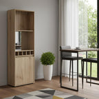 23" Oak Wood Bar Cabinet With Two Doors