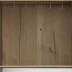 23" Oak Wood Bar Cabinet With Two Doors