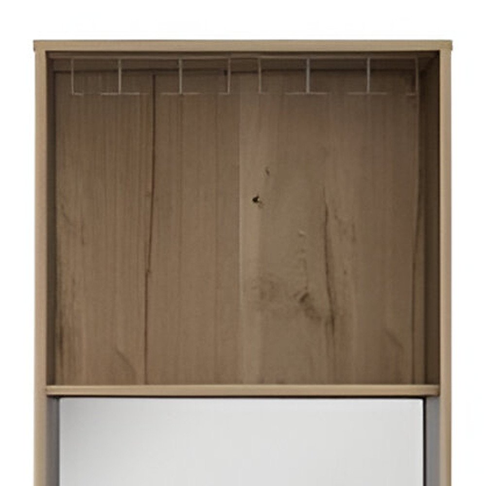 23" Oak Wood Bar Cabinet With Two Doors
