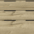 47" Brown And Black Wood Four Drawer Double Dresser