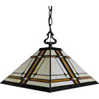 Brown And White Unique Statement Two Light Glass Dimmable Chandelier With Brown And White Shades