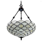 Black And White Unique Statement Three Light Glass Dimmable Chandelier With Black And White Shades