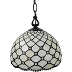 Black And White Unique Statement Glass Dimmable Chandelier With Black And White Shades
