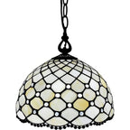Black And White Unique Statement Glass Dimmable Chandelier With Black And White Shades