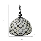 Black And White Unique Statement Glass Dimmable Chandelier With Black And White Shades