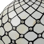 Black And White Unique Statement Glass Dimmable Chandelier With Black And White Shades
