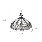 Black And White Unique Statement Two Light Glass Dimmable Chandelier With Black And White Shades