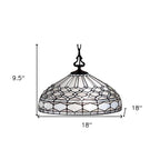 Black And White Unique Statement Two Light Glass Dimmable Chandelier With Black And White Shades