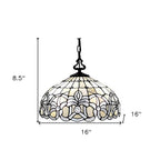 Black And White Unique Statement Two Light Glass Dimmable Chandelier With Black And White Shades