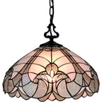 Black And White Unique Statement Two Light Glass Dimmable Chandelier With Black And White Shades