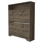 Dark Brown Twelve Pair Shoe Rack