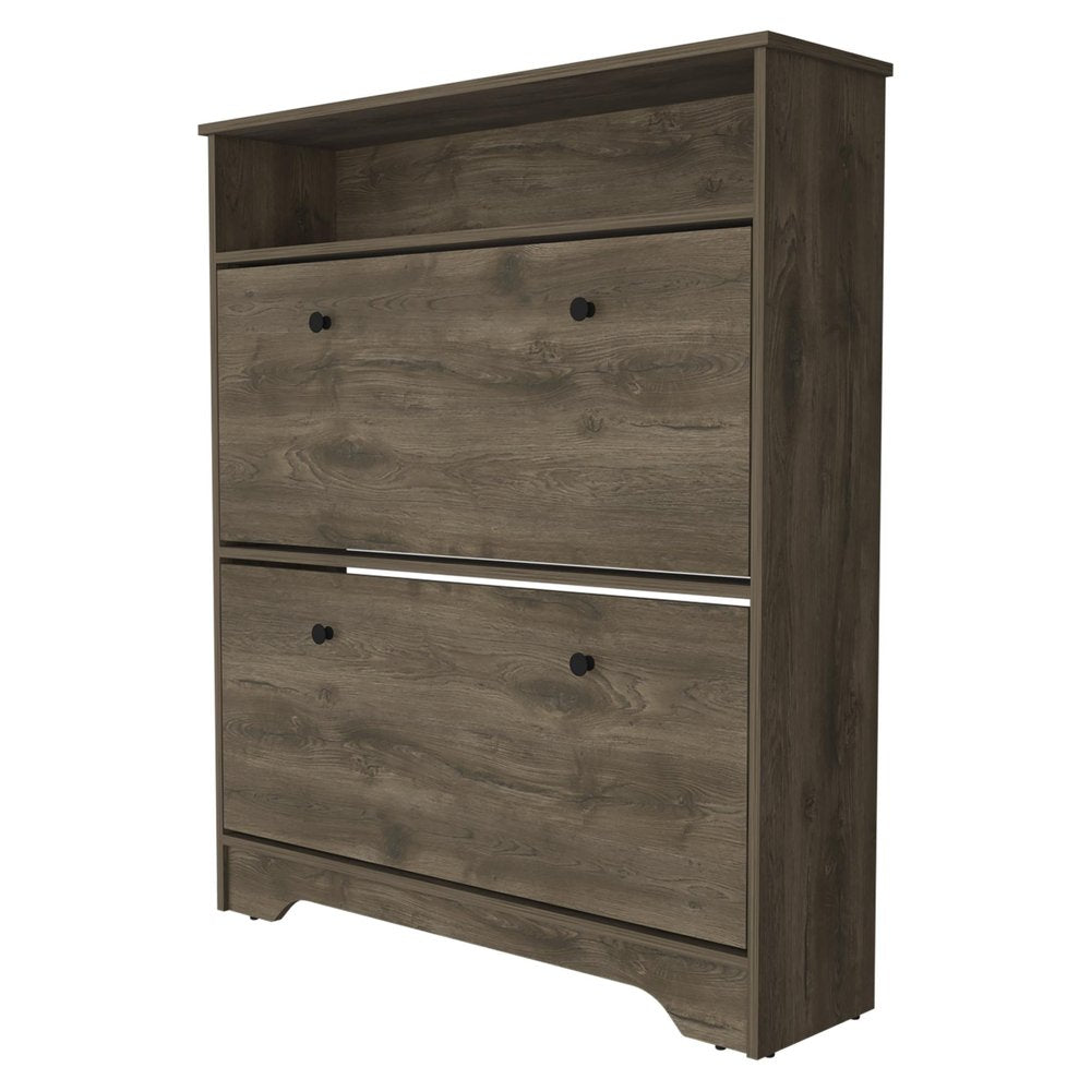 Dark Brown Twelve Pair Shoe Rack