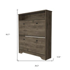 Dark Brown Twelve Pair Shoe Rack