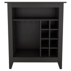 Black Bar Cart With Wine Storage
