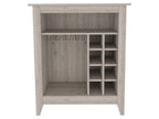 Light Gray Bar Cart With Wine Storage