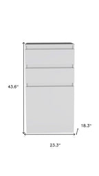 23" White Wood Two Drawer Dresser