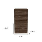 23" White Wood Two Drawer Dresser