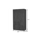 71" Brown Wood Two Door Two Drawer Combo Dresser