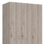 71" Brown Wood Two Door Two Drawer Combo Dresser
