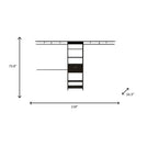118" Black Manufactured Wood Organizer
