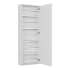 White Ten Pair Wall Mounted WoodShoe Rack