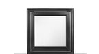 38" Gray Square Wood Framed Accent Mirror