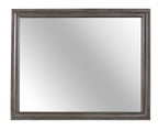 37" Gray Wood Framed Accent Mirror