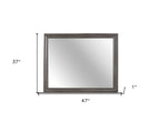 37" Gray Wood Framed Accent Mirror