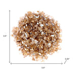 Copper Round Reflective Fire Pit Glass