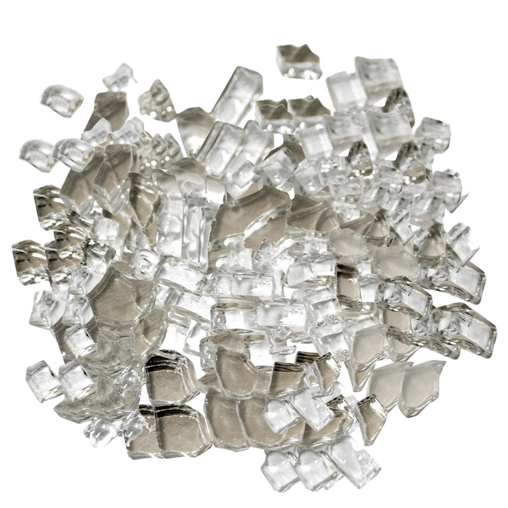 Clear Round Reflective Fire Pit Glass