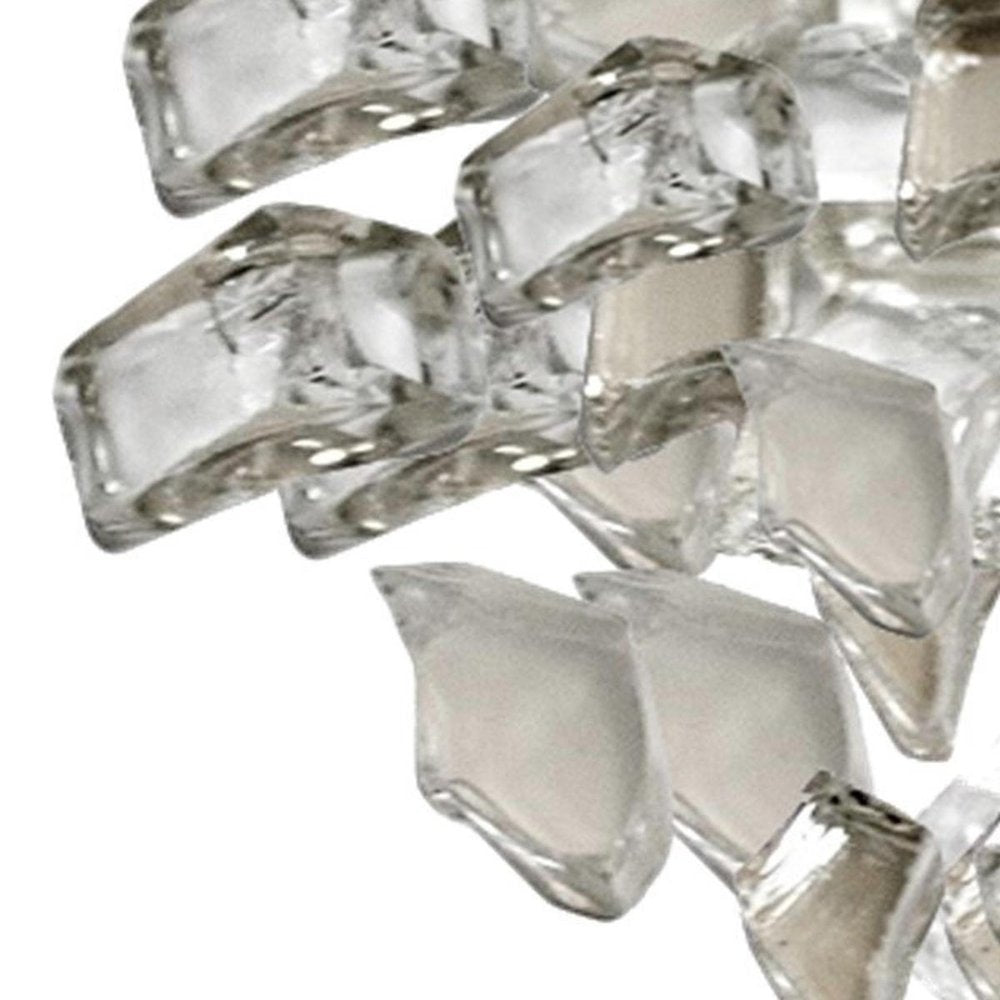 Clear Round Reflective Fire Pit Glass