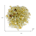Gold Round Reflective Fire Pit Glass