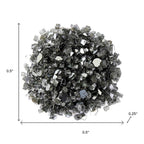 Black Round Reflective Fire Pit Glass