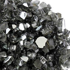 Black Round Reflective Fire Pit Glass