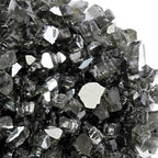 Black Round Reflective Fire Pit Glass