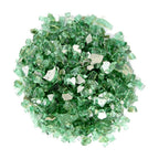 Green Round Reflective Fire Pit Glass