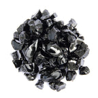 Black Round Reflective Fire Pit Glass